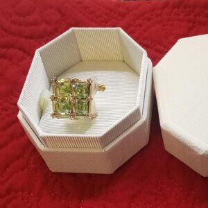 Swarovski Curiosa Green Square Earring